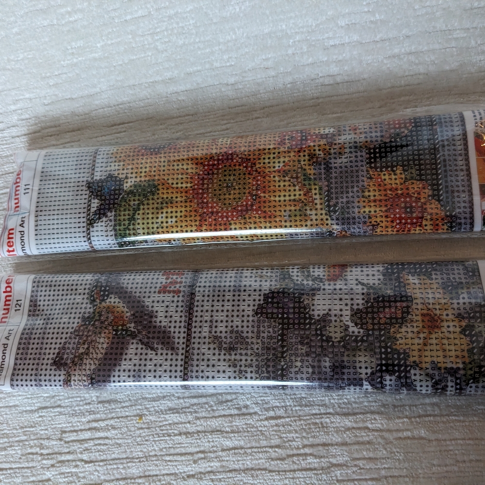Diamond Dot Art Painting Kits Qty 2 Sunflower and Butterfly Inspirational New - Picture 2 of 7